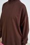 Women's Crew Neck Oversize Sweatshirt Brown - 5