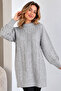Knitwear Sweater with Pearl Detail on Sleeves K6042 Gray - 3