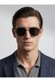 Silver Double Bridge Aviator Sunglasses - 3