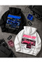 Lover - Friend Couple Combination Midnight and Roseline Back Printed Special Design Hooded Sweatshirt Set of 2