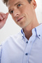 Men's Light Blue Slim Fit Button-Down Collar Cotton Oxford Shirt - 4