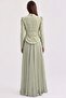 Exclusive Hijab Evening Dress with Bead and Stone Patterned Chiffon Combination Mi̇nt 1120-Y - 5