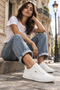 Mr-3780 Women's Daily White Sneaker Comfort Casual Anatomical Sports Shoes