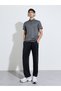 Charcoal Solid High Neck Zip Active T-Shirt - 2
