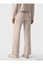 Alita City Farkıyla Xside Beige Knitwear Straight Standard & Regular Wide Leg Women's Pants - 3