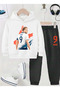 Harry Kane Printed Boys' Tracksuit, 3-Yarn Shardooned Fabric