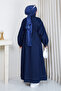 Women's Double-Breasted Collar Pocket Denim Jeans Kimono Cap - 7