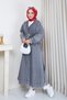 Women's Double-Breasted Collar Pocket Denim Jeans Kimono Cap - 5