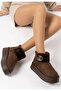 Fape Luxe Premium Fur Brown Suede Boots - 5