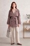 Women's Premium Lined Belted Buttoned Trench Coat - 2