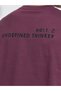 Purple Slogan Print Short Sleeves Oversized T-Shirt - 6