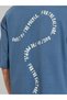 Oversized Chest & Back Screen Print Cotton Terry Crew Neck T-shirt - 4