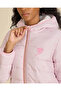 Men Pink Striped Bow Basic Puffer Jacket - 4