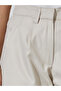 Cream Solid Ankle Length Relaxed Fit Trousers - 3
