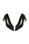 (Park Moda) Galvanized Heel Women's Shoes with Buckle Detail Black - 6