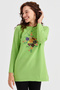 Women's Crew Neck Embroidered Front Long Wool Sweater A.E.Green - 8
