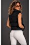 Women's Black Zippered Inflatable Vest Be536 - 3