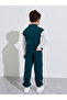 Boys Placement Print Regular Fit Polo Collar Sweatshirt and Joggers Set - 5