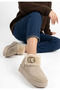 Fape Luxe Premium Fur Beige Suede Boots - 5