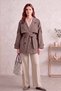 Women's Premium Lined Belted Buttoned Trench Coat - 3