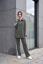 Women's Modal Set with Stone Detail on the Sides and Half Zipper