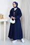 Women's Double-Breasted Collar Pocket Denim Jeans Kimono Cap - 4
