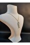 Gold Color Metal Necklace with Fish Figure - 3