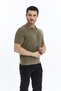 Mink Men's 100% Cotton Polo Collar Short Sleeve Ribbed Knit Knitwear T-Shirt Trist-7108 - 4