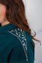 Plus Size Women's Shoulder-Stoned Zipper Suit - 2