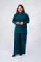 Plus Size Women's Shoulder-Stoned Zipper Suit - 8