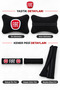 Fiat Embroidered Fleece Car Seat Neck Pillow and Seat Belt Pad Cover 4 Piece Set Black - 3