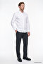 Men's White Non-Iron Iron-Free 100% Cotton Slim Fit Classic Collar Shirt - 4