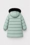 Girl's Fur Detailed Hooded Long Winter Puffer Coat - Çağla - 4