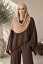 Neck-Covering Veil Featuring Combed Cotton Boned Shawl, Ps-58 - 3