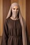 Neck-Covering Veil Featuring Combed Cotton Boned Shawl, Ps-58 - 2