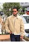 25-12 Oversize Nubuck Jacket with Back Detail Cream