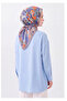 Soft Scarf Painterly Floral Sky Blue - 3