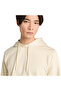 Emboridered Logo Brushback Men's Yellow Hooded Sweatshirt - 4