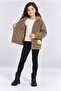 Girl's Hooded Plush Coat with Zipper Pockets and Duck Accessory Soft Winter Jacket Ak4127 - 3