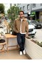 25-12 Oversize Nubuck Jacket with Back Detail in Brown - 2