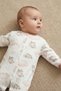Baby 3-Piece Cotton Romper Set - Sleep and Play Romper with Booties - Patterned 3-Piece Set - 4