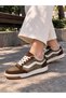 Brown Mink Unisex Daily Sneaker Sports Shoes Thick Sole Lace-Up Suede Detailed Comfortable Stylish Shoes 2608