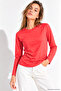 Women's Coral Crew Neck Long Sleeve Cotton Bodysuit - 4