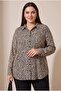 Viscose Inside, Satin Outside, Plus Size Shirt, Leopard