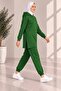 Women's plus size tracksuit set with side slit detail - 2