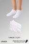 Socksmax Unisex Egyptian Cotton Seamless Triple Booties Socks White - 2