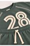 Karyoka Detailed Printed Thin Seasonal Sweatshirt Set for Ages 2-10 Khaki Green - 4