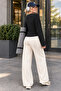 Women's Black Side Gathered Detailed Waist-Fitted Blouse - 2