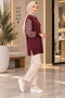 New Season Women's Polyamide Yarn Leopard Sleeve Patterned Long Knit Tunic - 3