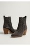 26K-001-17302 Genuine Leather with Two Rubber Soles, 8cm Thick Heel Western Boots for Women - 5